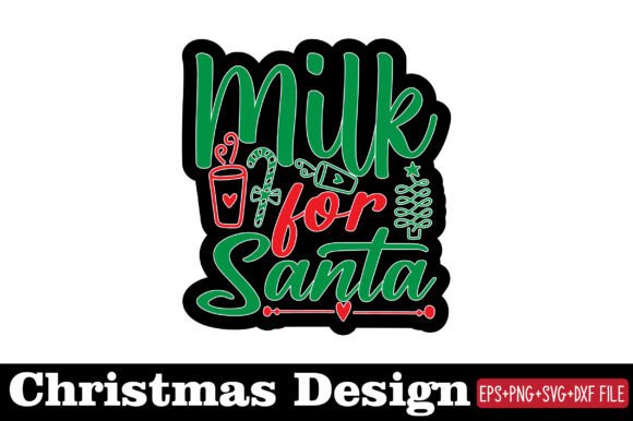 Christmas Sticker, Milk for Santa Embroidery Review