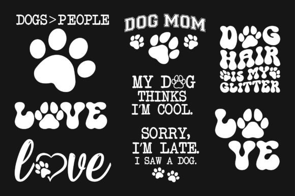 Dog Paw SVG Sublimation T-shirt Bundle