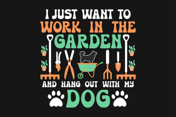 Gardening Dog SVG Sublimation T-shirt