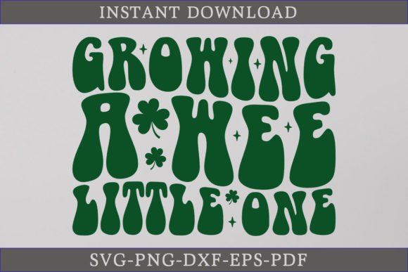 Growing a Wee Little One Retro Shirt SVG