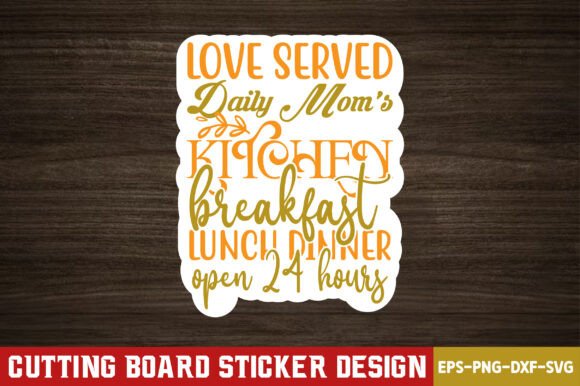 Kitchen Cutting Board Quotes Sticker Review
